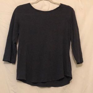 Grey Linen 3/4 sleeve top